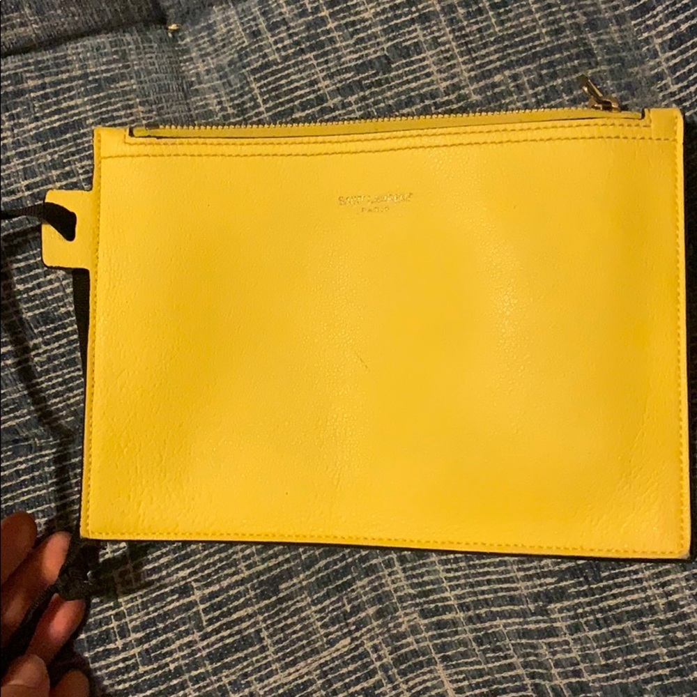 Yellow YSL pouch
